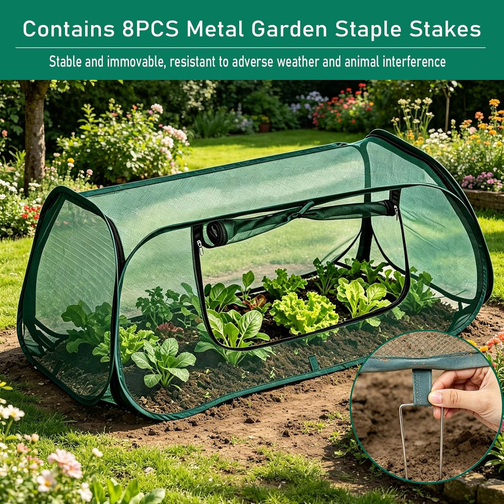 Garden Netting for Raised Beds,Raised Bed Covers,Pop Up Plant Cover | Raised Garden Bed Cover 45"x22"x16"Covers for