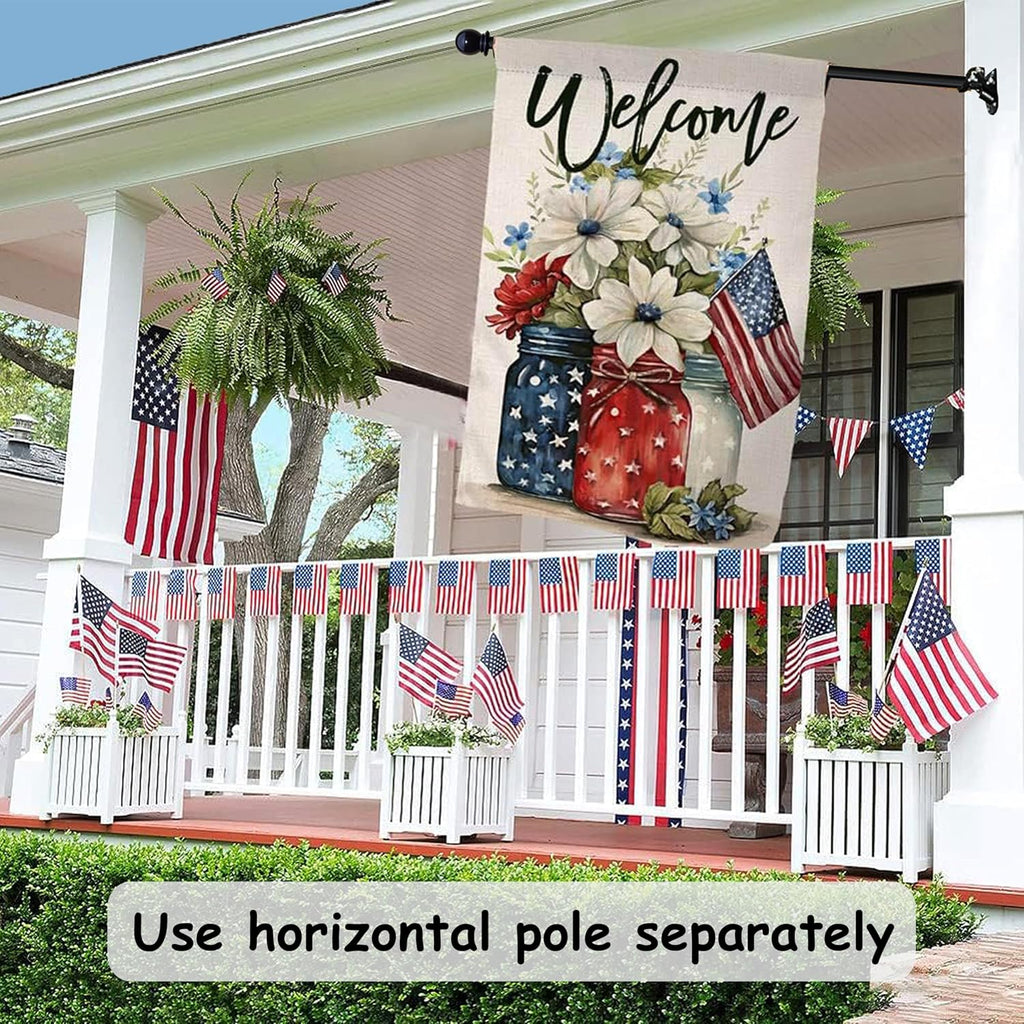 10FT Adjustable Garden Flag Pole Stand for Outdoor, Yard, Lawn | For 3x5 Feet & 28x40 Inch Flags, Heavy Duty Free