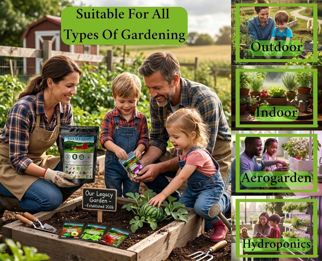30 Variety Culinary Herb & Vegetable Seed Collection - 30,000+ Heirloom Seeds for Planting: Non-GMO USA Sourced;