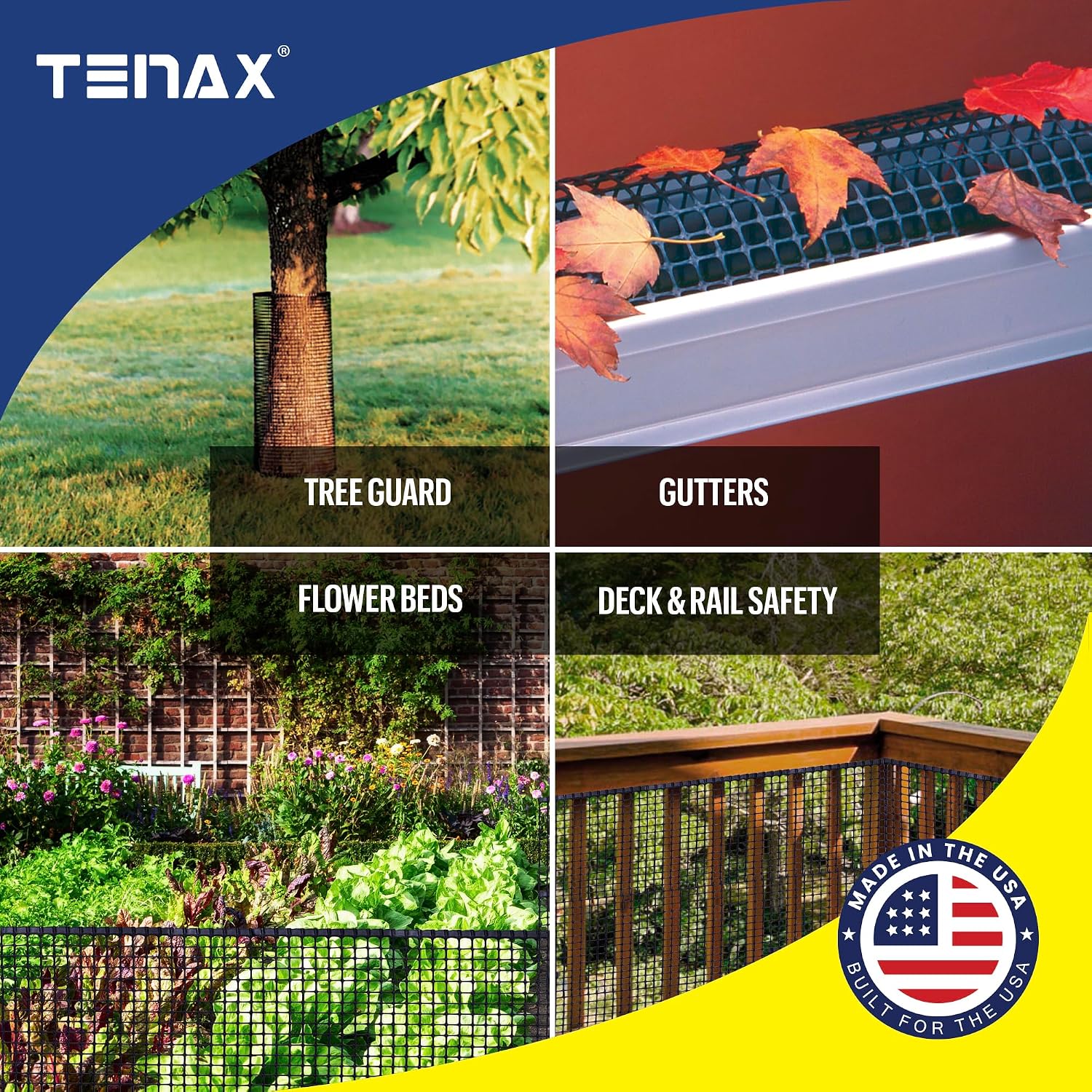 Tenax Garden Netting - Black Plastic Hardware Netting - 3' x 15' - Plastic