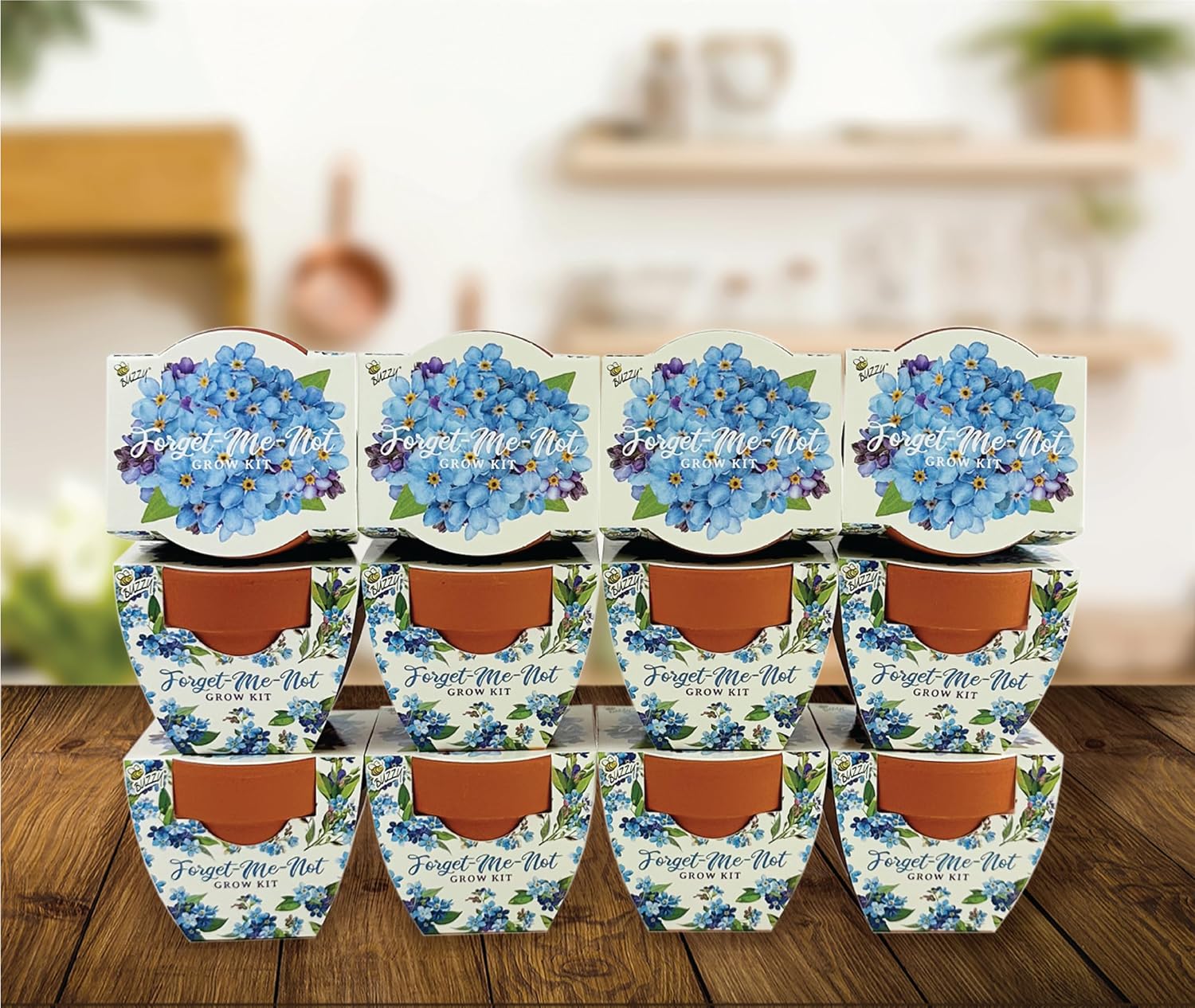 BUZZY Seeds Daydream Collection Mini Terracotta Grow Kit 12-Pack - Mini Terracotta Pot Grow Set - 100% Grow Guarantee