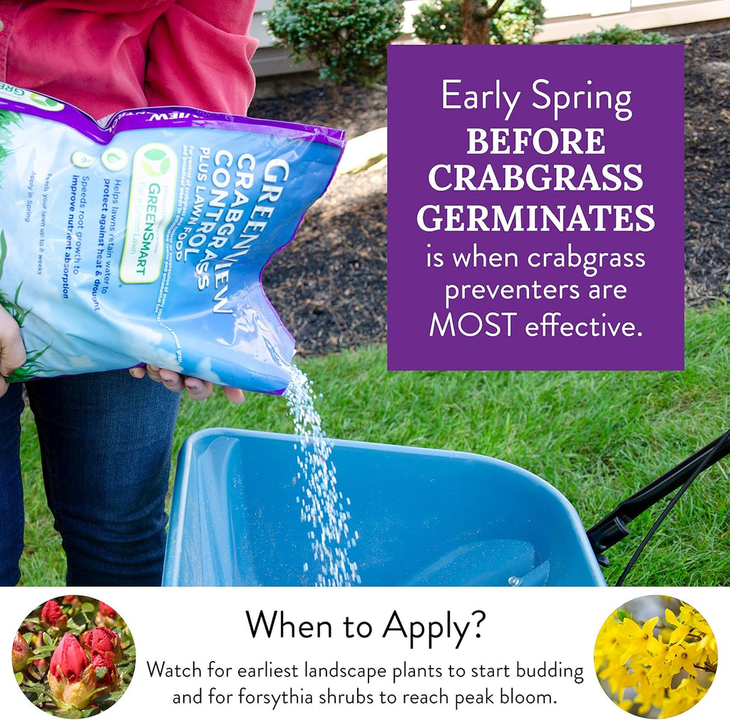 GreenView Crabgrass Control Plus Lawn Food 13.5 lb. Covers 5,000 sq. ft. | 26-0-4 NPK formula - Prevents crabgrass all