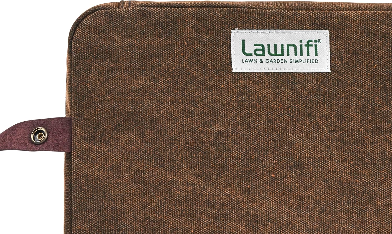 Lawnifi Kneeling Pad for Gardening with Extra Thick Memory Foam, Water Resistant Waxed Canvas and Genuine Leather