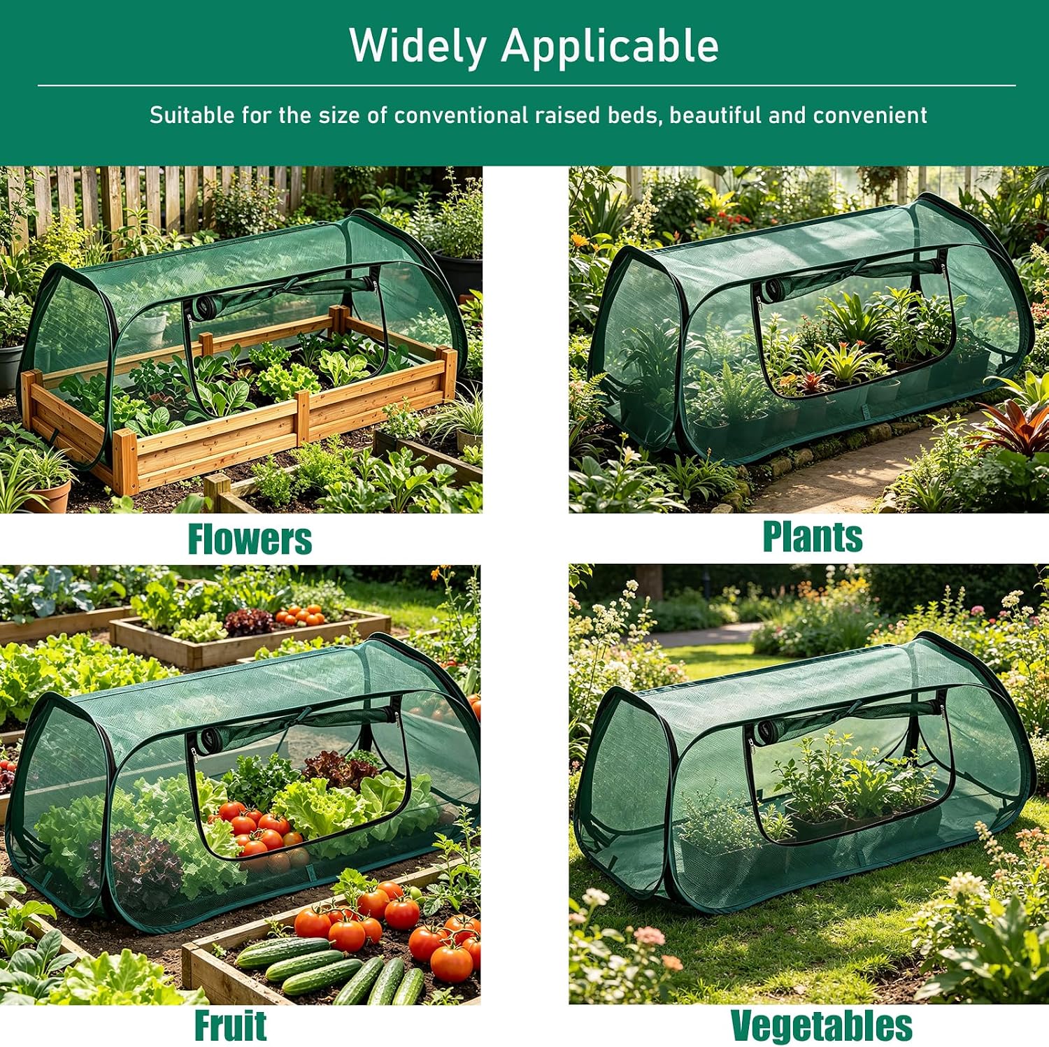 Garden Netting for Raised Beds,Raised Bed Covers,Pop Up Plant Cover | Raised Garden Bed Cover 45"x22"x16"Covers for