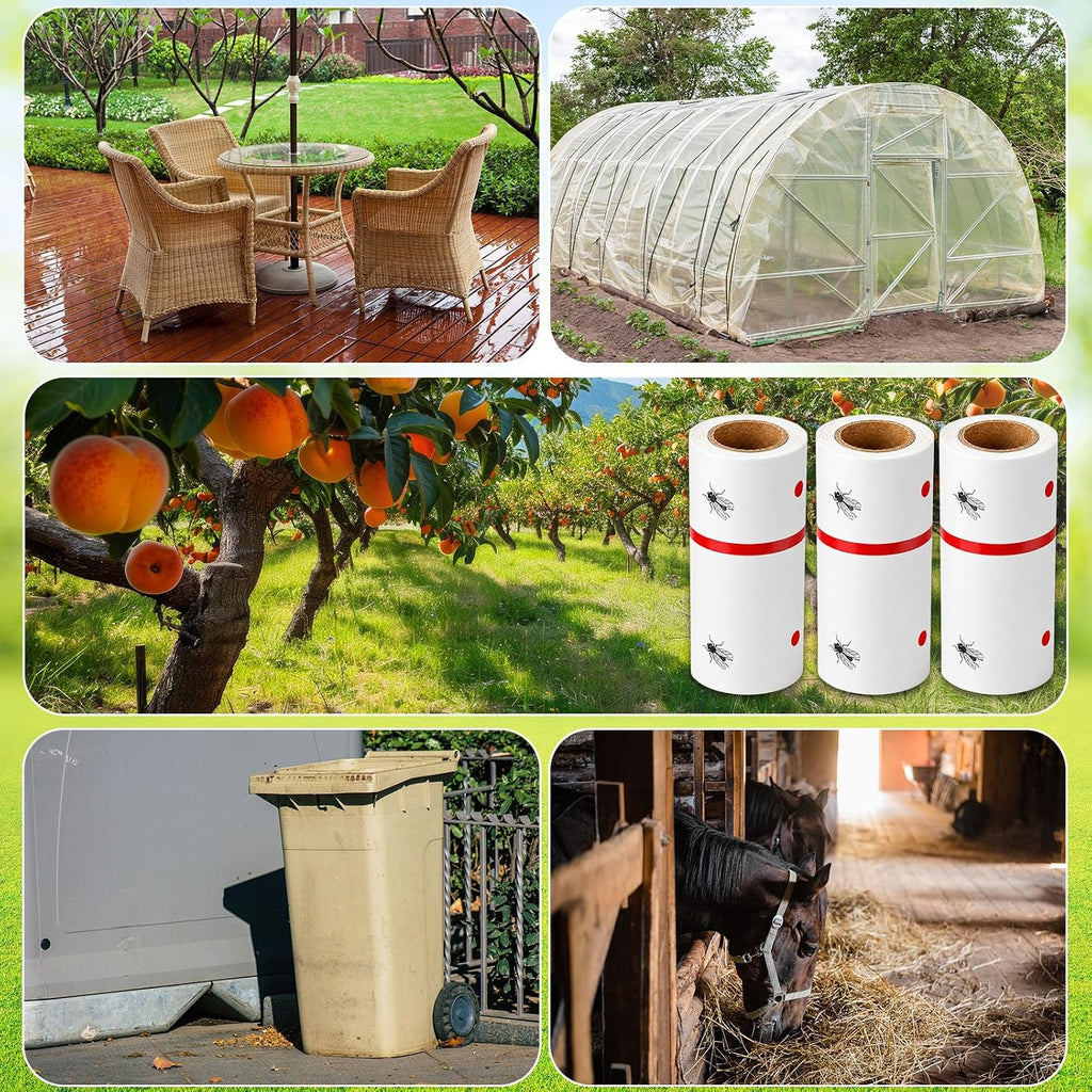 12 Rolls Spotted Lantern Fly Tree Trap 30 Feet Each Roll Lanternfly Tree Outdoor Fruit Fly Sticky Strips Paper Insect