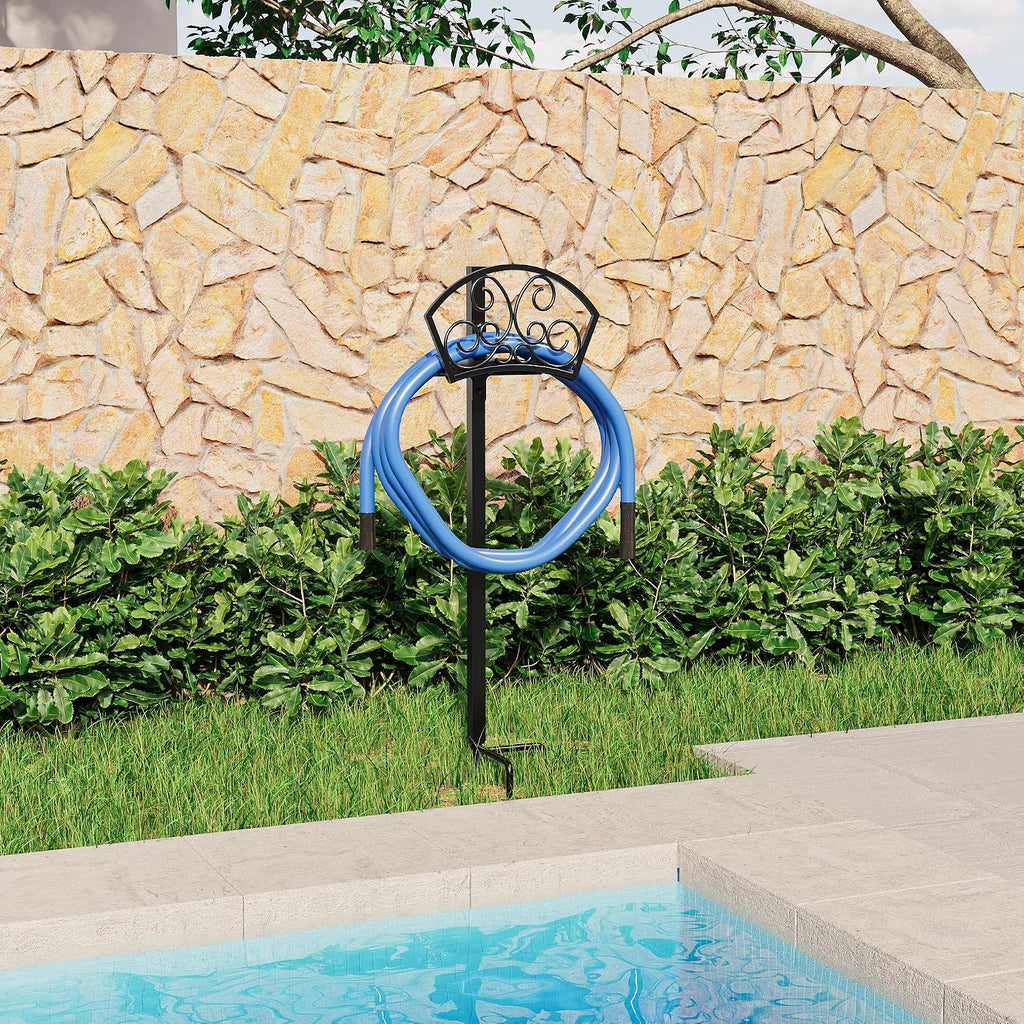 GOFORWILD Hose Holder, Holds 125-Feet of 5/8-Inch Hose, Gift | Garden Decorative Durable Hose Hanger Made of Gauge