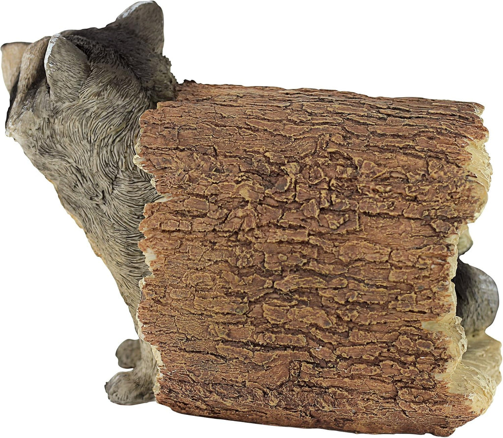 Design Toscano Bandit the Raccoon Indoor/Outdoor Garden Animal Statue, 10 Inch Long, Cast Stone Resin, Full Color Finish