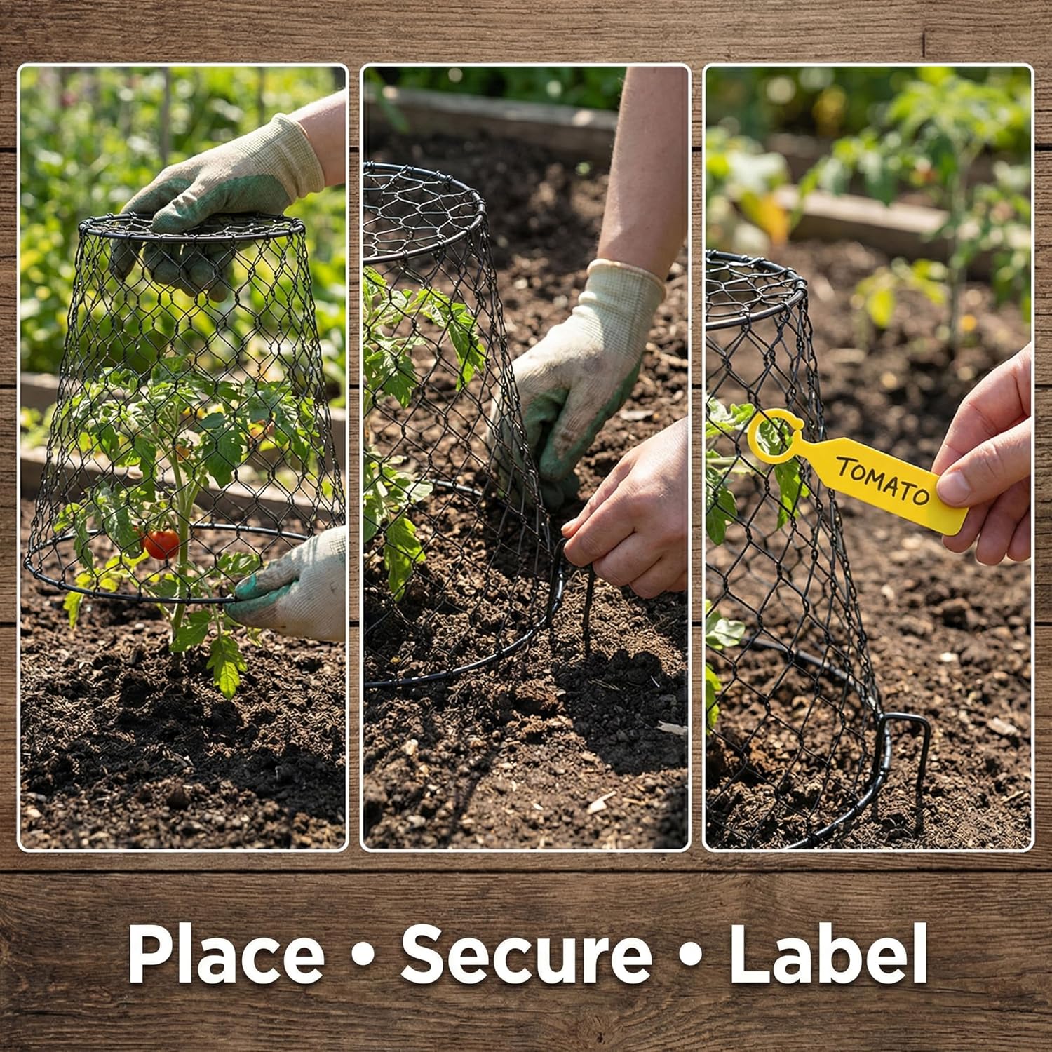 Garden Cloches for Plants, Outdoor Plant Protectors, 10 Pack, Dome | 9''x9” Breathable Mesh Close Top Seedling Plant