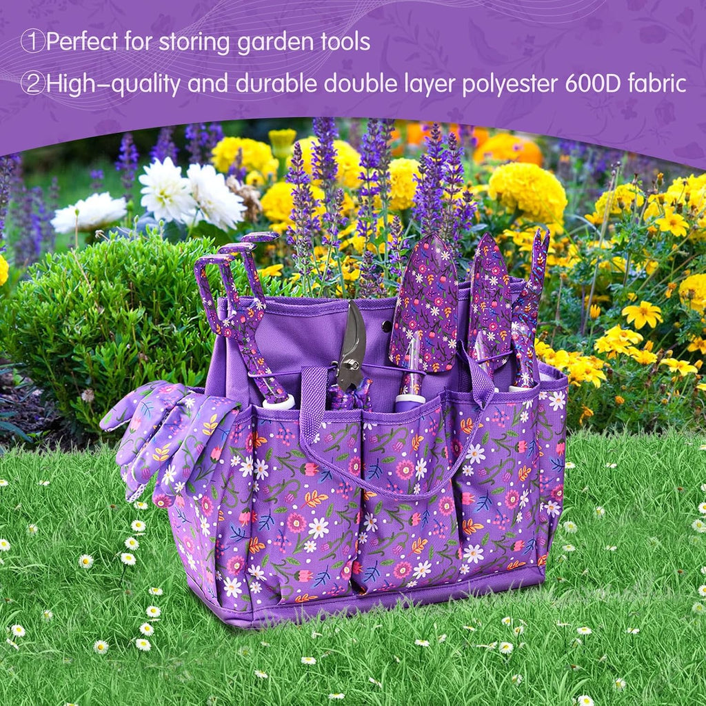 Gardening Gifts for Women, Gardening Tools for Women, 14 PCS Garden Tools Set Kit with Garden Tool Bag, Plant Lover
