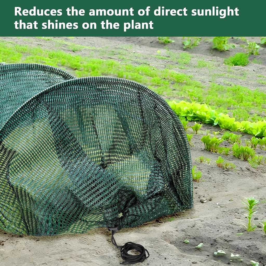 2 Pack Garden Tunnel Shade Net Cover - 10FT Shade Net Tunnel Plant Row Cover - Plant Gardening Net for Greenhouse