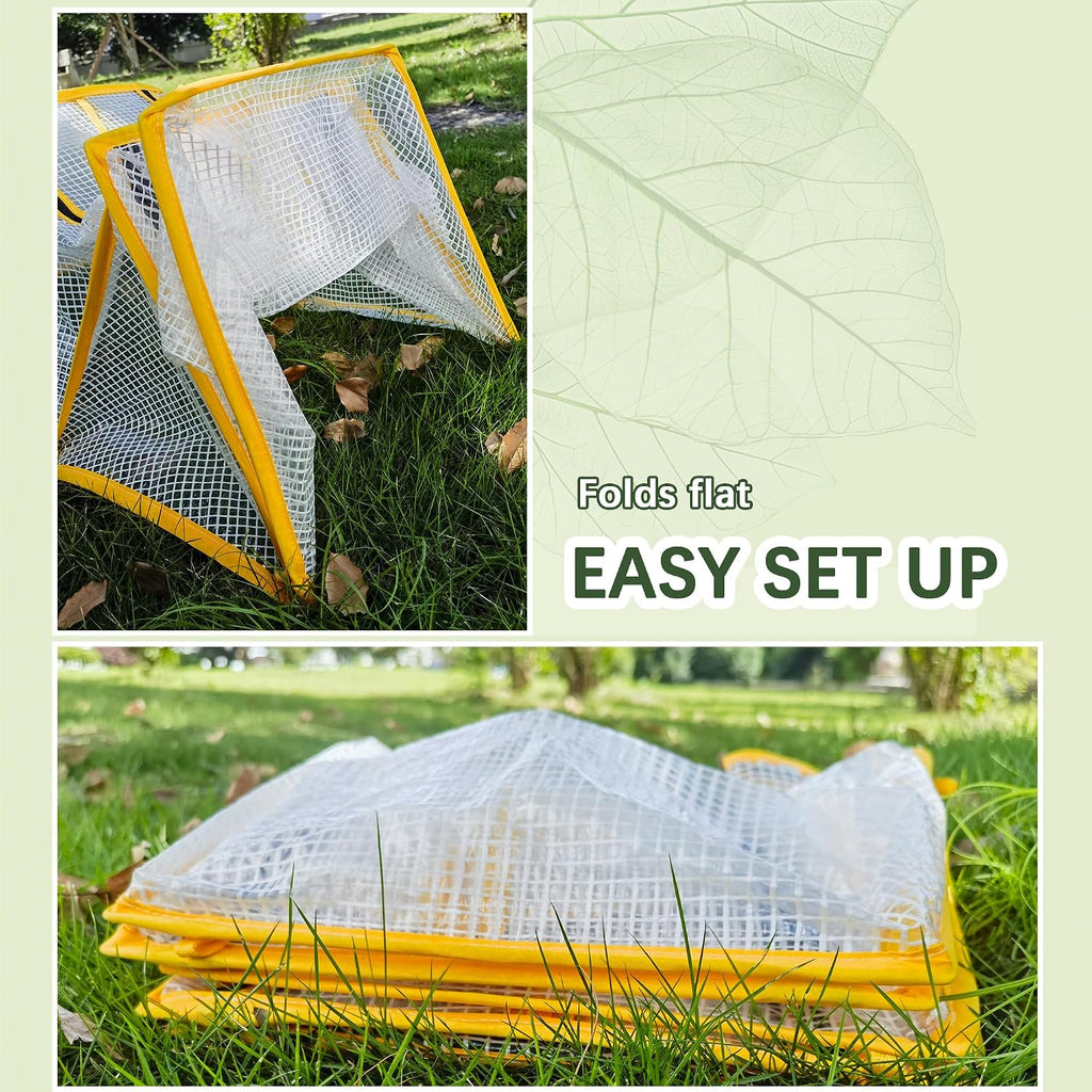 47.2" *14.6" *13.4" Foldable Garden Row Accelerator Plants Cover for Raised Garden Bed, Mini Greenhouse Cover with Two