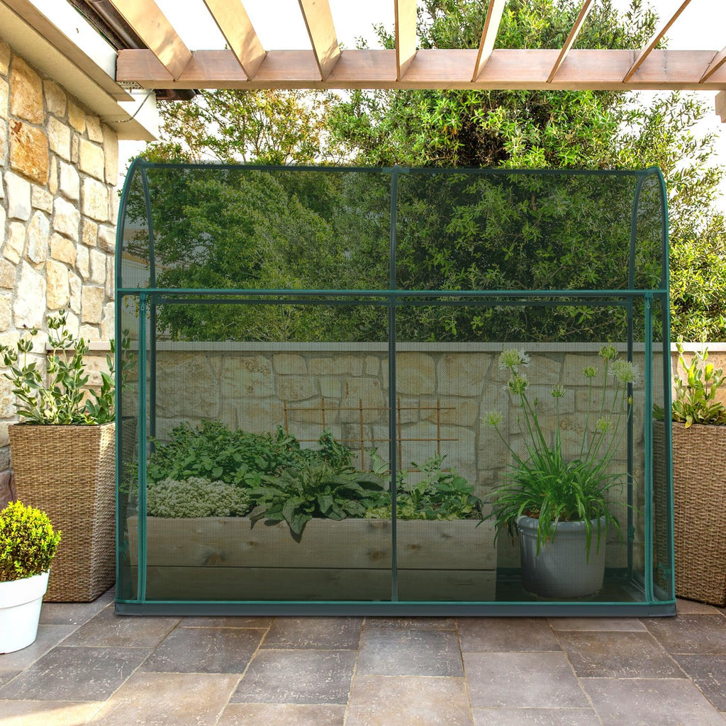 Ohuhu Crop Cages for Garden Plant: 6x3x5 Ft Tent Cage, Plant Netting Cover with Zipper, Garden Bed Cover, Plant Cover
