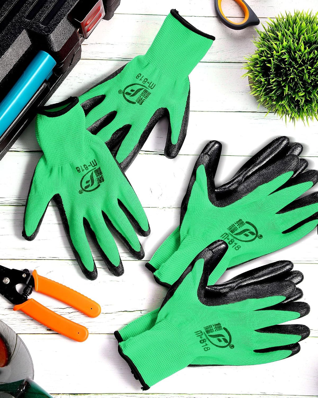 Potchen 72 Pairs Work Gloves Bulk Pack for Men and Women