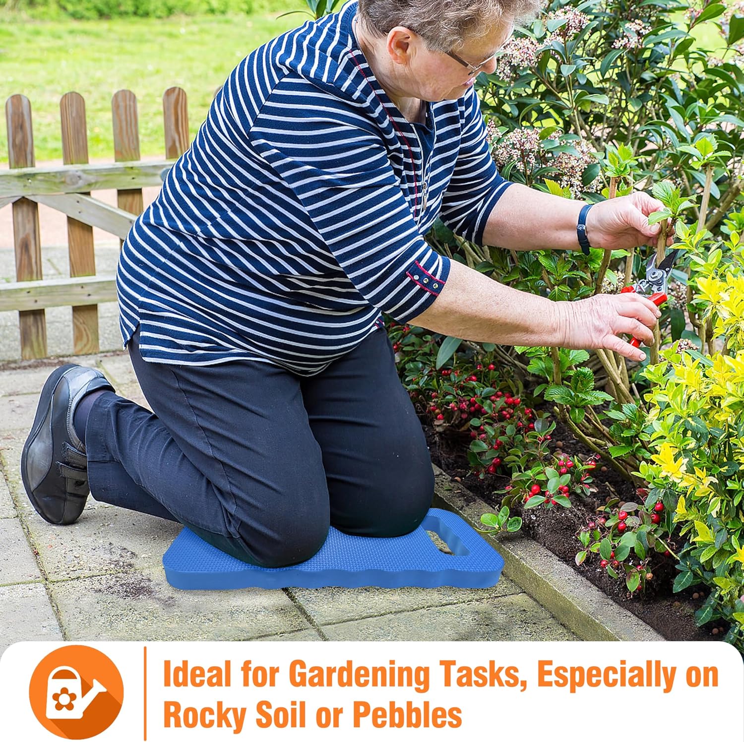 Gardzen Garden Kneeling Pad | EVA Foam Kneeler Pad for Gardening, Baby Bath, Yoga, Pilates, Exercise, 16" x 8" x 1"