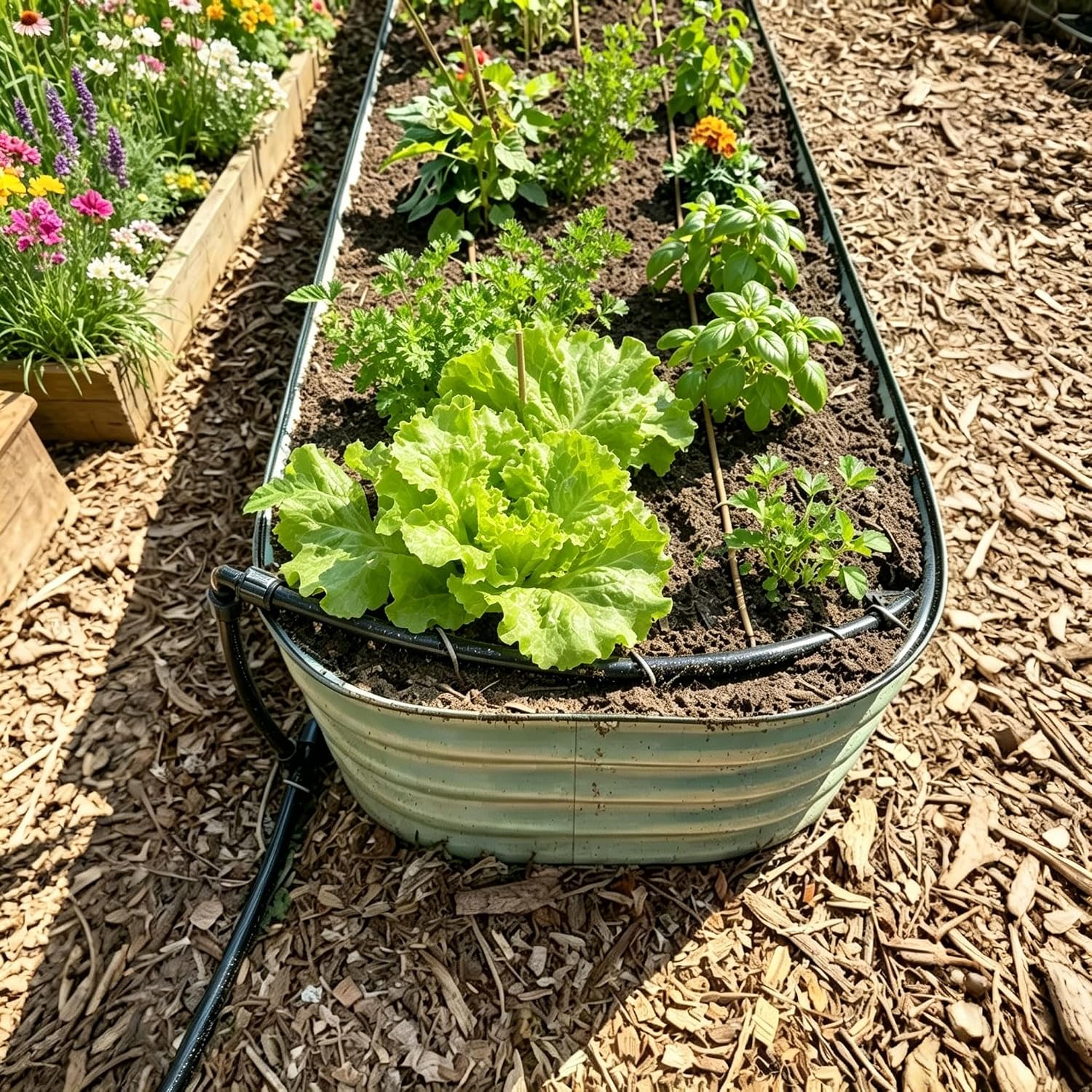 1/2 Inch Drip Irrigation Tubing, 75ft Main Line Tubing Hose for Irrigation System, Garden Beds, Vegetable Gardens, PVC