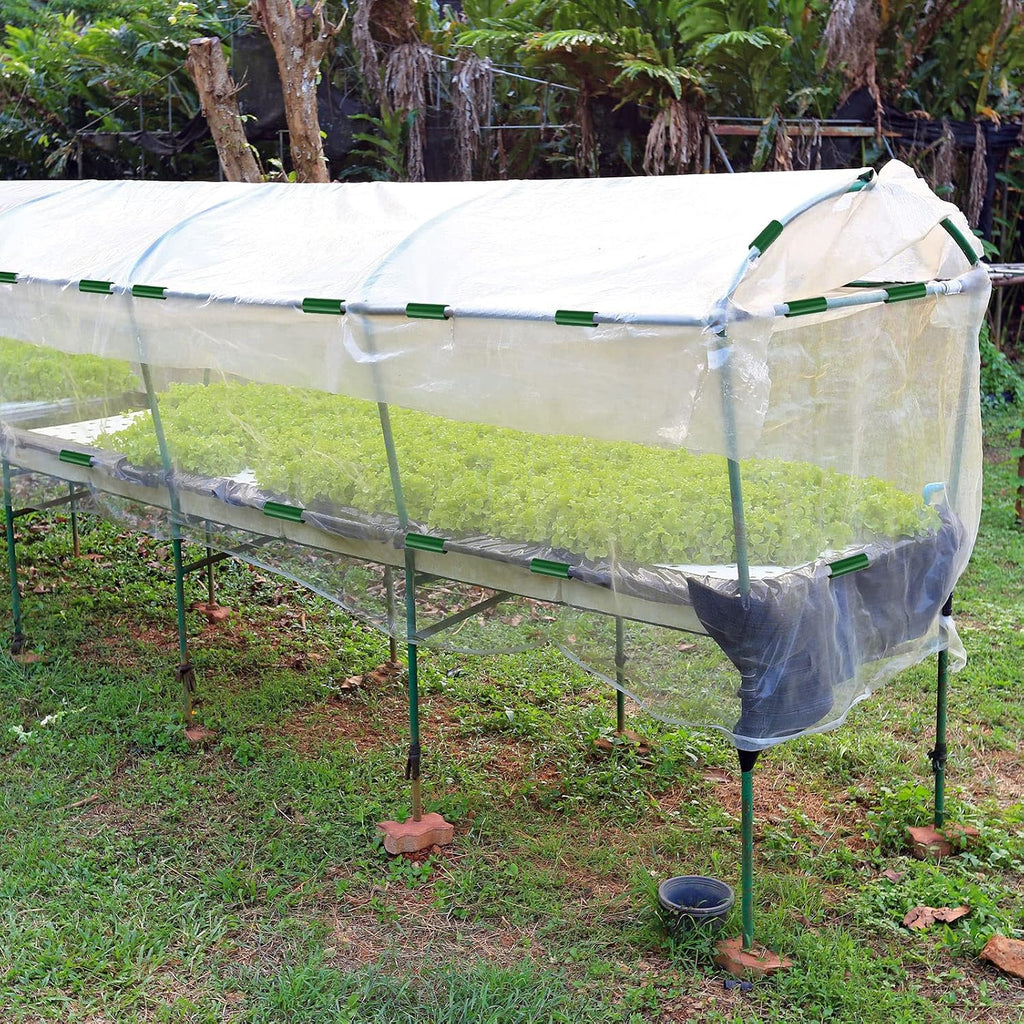 Jetec 128 Pieces PVC Pipe Clips Covers 2.4 Inches Long Greenhouse Clamps for Netting for Greenhouses Garden Shelters