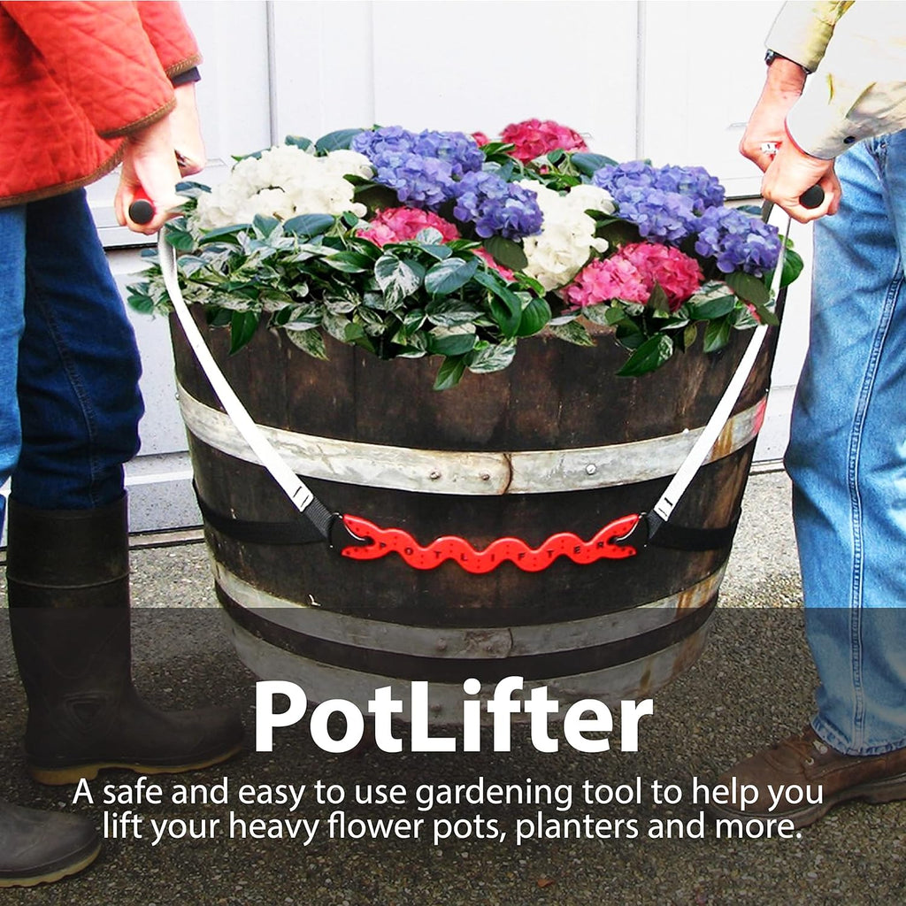 PotLifter - Potted Plant Mover and Essential Lifting Tool For Garden Flower Pots, Planters, Trees, Rocks - Lifts Up to
