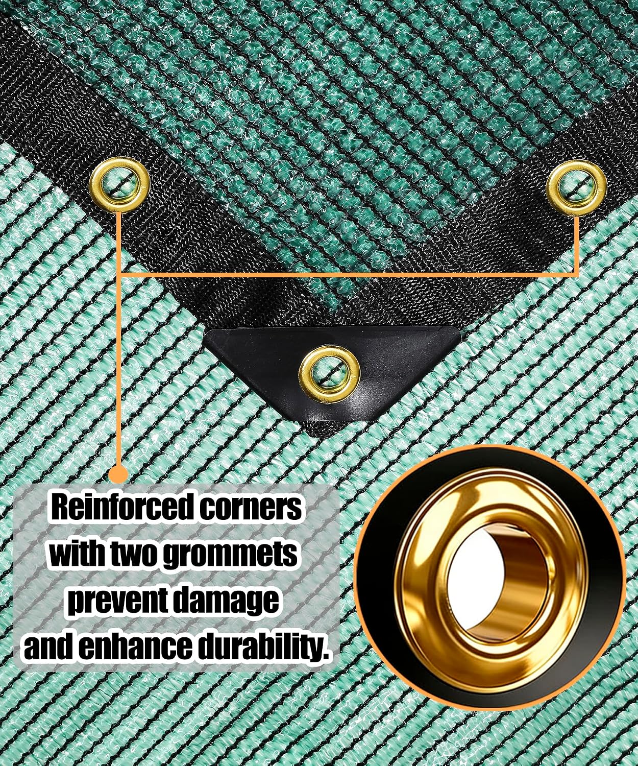 70% Green Shade Cloth 12ft x 10ft Sun Shade Netting with Grommets | Breathable UV Block Balanced Shade for Garden
