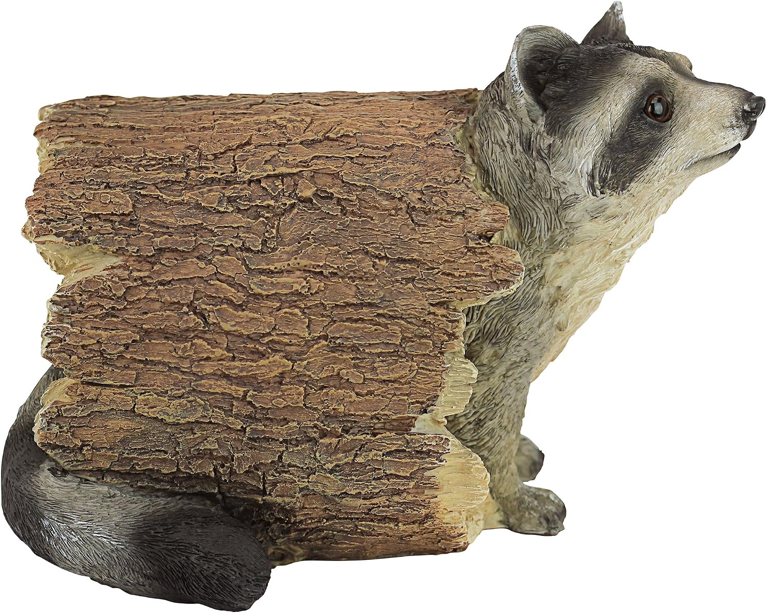 Design Toscano Bandit the Raccoon Indoor/Outdoor Garden Animal Statue, 10 Inch Long, Cast Stone Resin, Full Color Finish