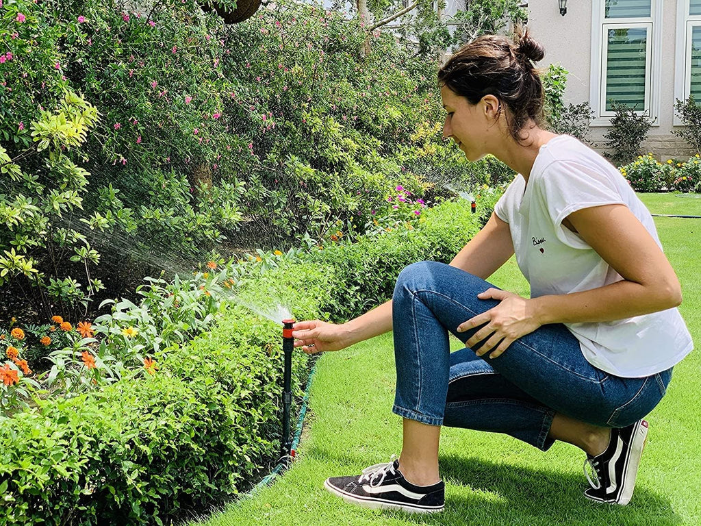 Eden 98063 Multi-Adjustable Flex Design Above Ground Irrigation Garden Sprinkler System, Sprinkler & Hose, DIY Plant