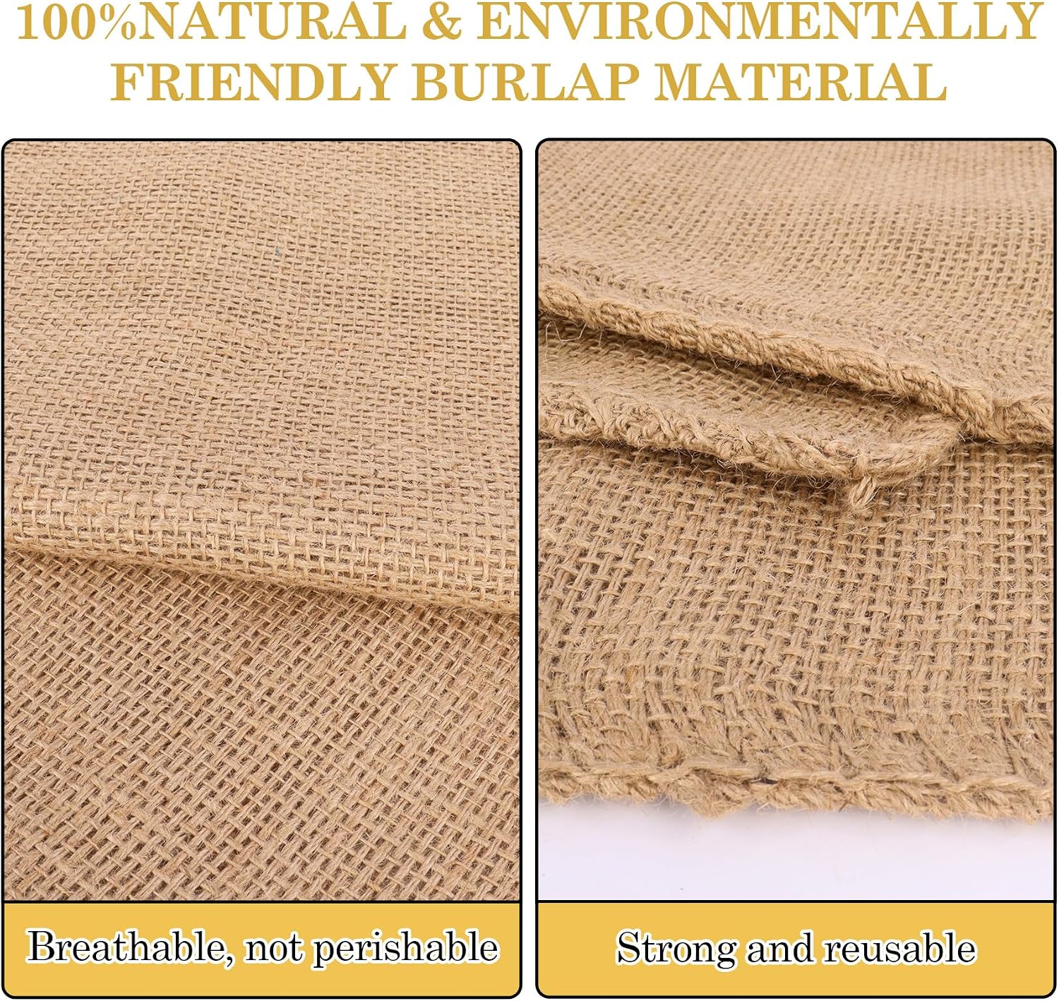 Klmnop 6 Pack Natural Burlap Bags with Drawstring, 16x24 Inch Reusable Jute Potato Sacks with Rope for Potatoes
