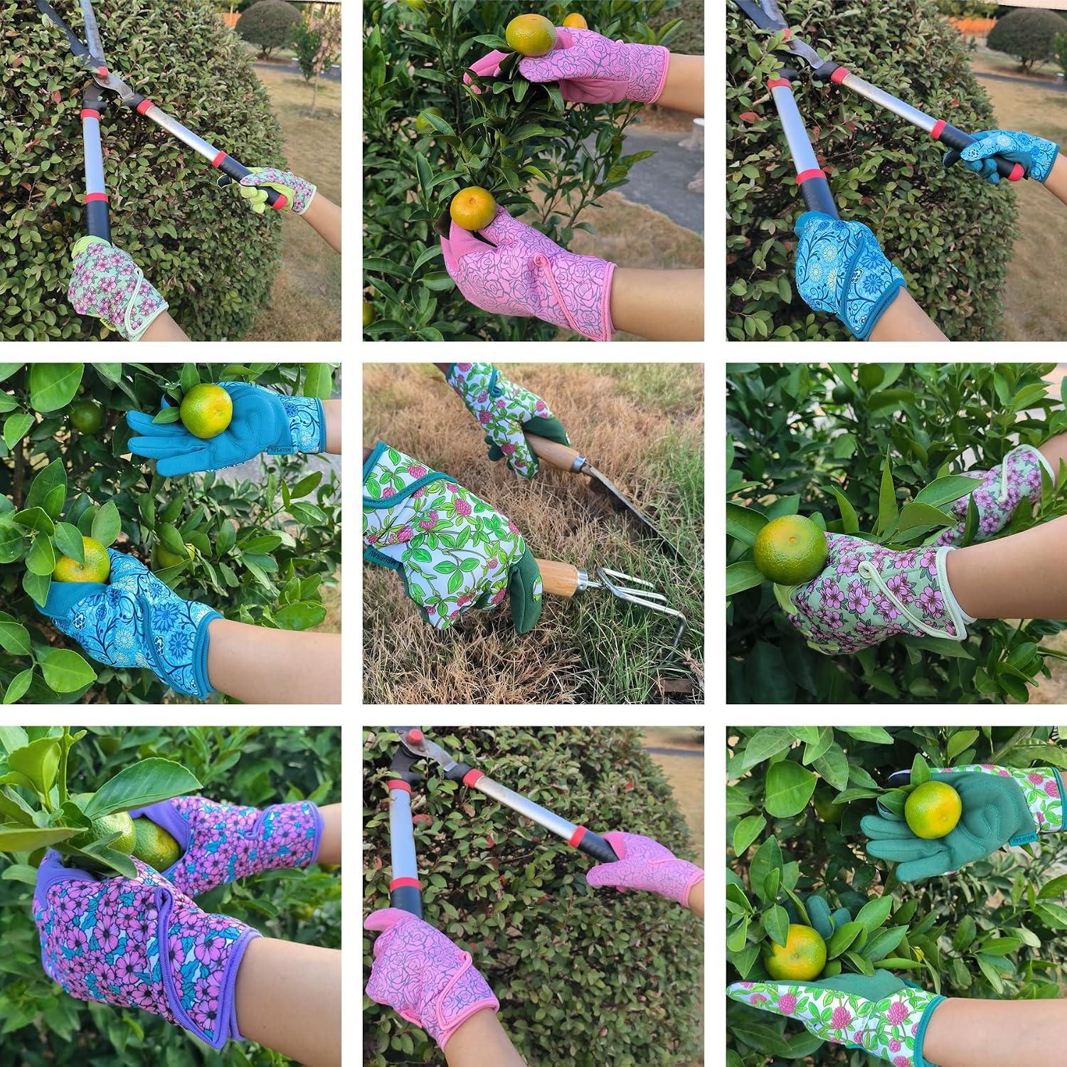 Cute Pattern Gardening Gloves,Thornproof Garden Glove,Gardener Gift | Gardening Gifts for Women,Touchscreen,Tender