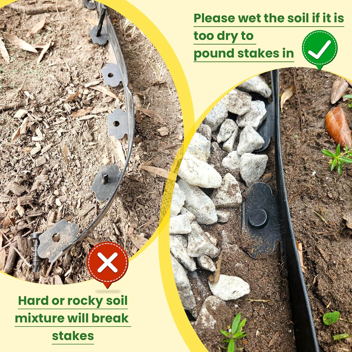 Garden Edging Coil 2" x 100', Landscape Edging Kit with 120 Spikes | Lawn Edging Kit, Garden Landscape Edging Kit