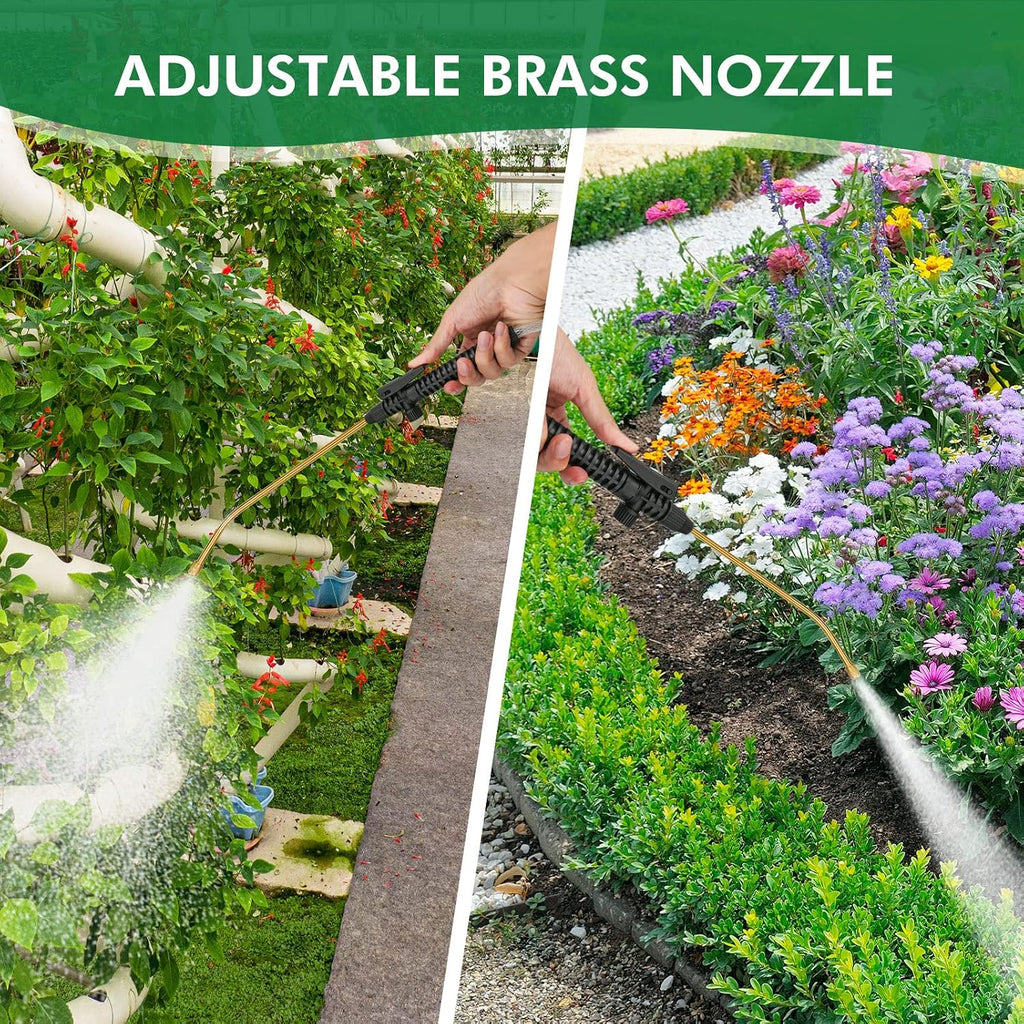Itisll Portable Garden Pump Sprayer Brass Wand Shoulder Strap for Yard Lawn Weeds Plants 1Gal | Portable design