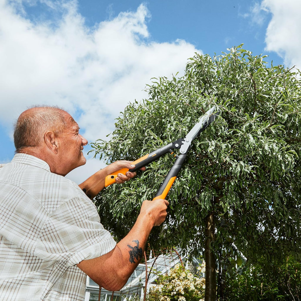 Fiskars 23" PowerGear2 Garden Hedge Shears, Hedge Clippers, 10" Blades | PowerGear2 Technology Multiplies Power for