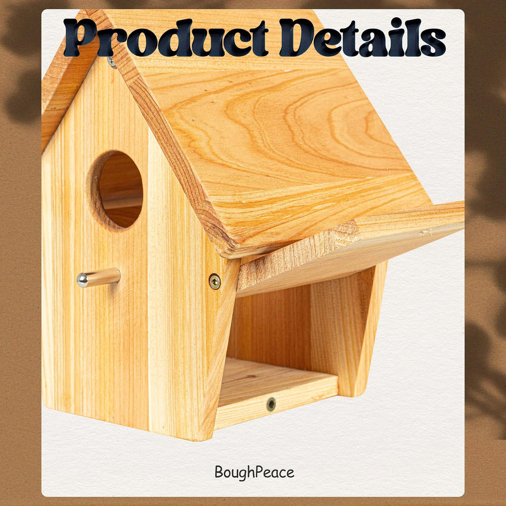 Wooden Bird Houses for Outside Hanging Birdhouses Nest Bluebird House for Cardinals Finch Wren Swallow for Garden