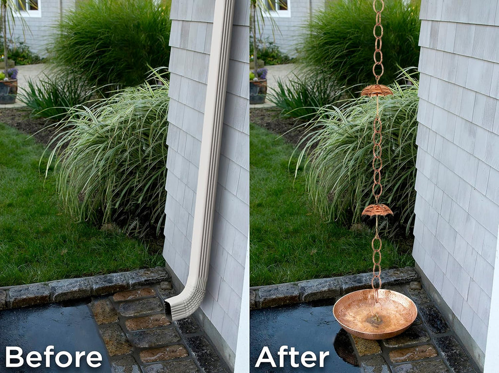 Good Directions 486P-8 Umbrella Rain Chain 8-1/2 Feet Long, Extra Large Umbrellas, 100% Pure Copper