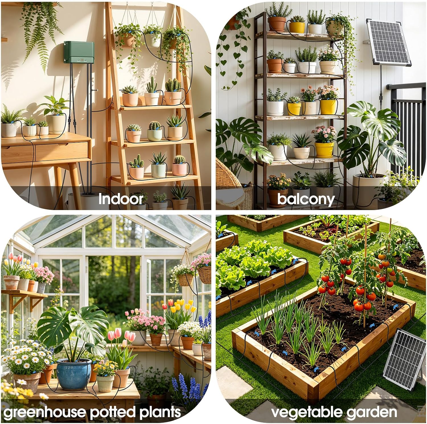 10W Solar Automatic Plants Watering System for Summer Garden Drip | Programmable Intelligent Pump Controller Kit with