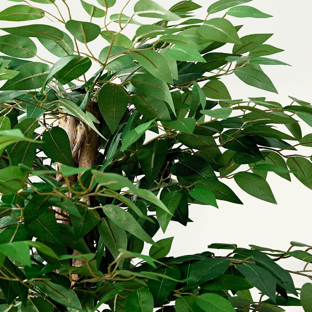 VECELO Artificial Ficus Tree with Sturdy Nursery Pot, 5FT Faux Silk Plant for Indoor Outdoor Home Garden Decor, 1 Pack