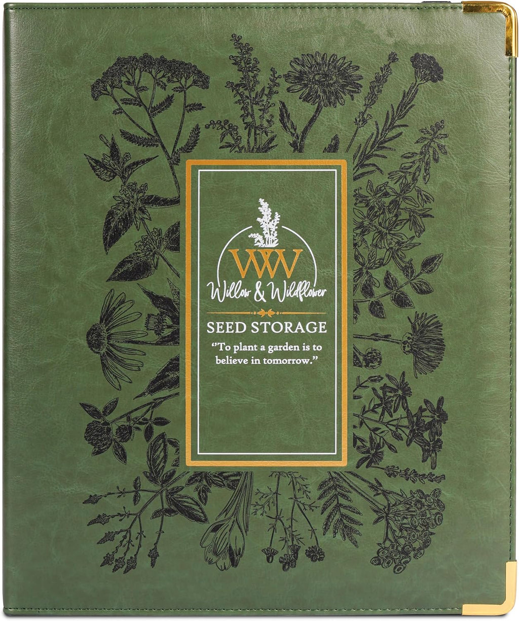 Create-ables Willow and Wildflower Garden Seed Organizer Binder, Seed Storage Organizer, Garden Binder Book for Packet