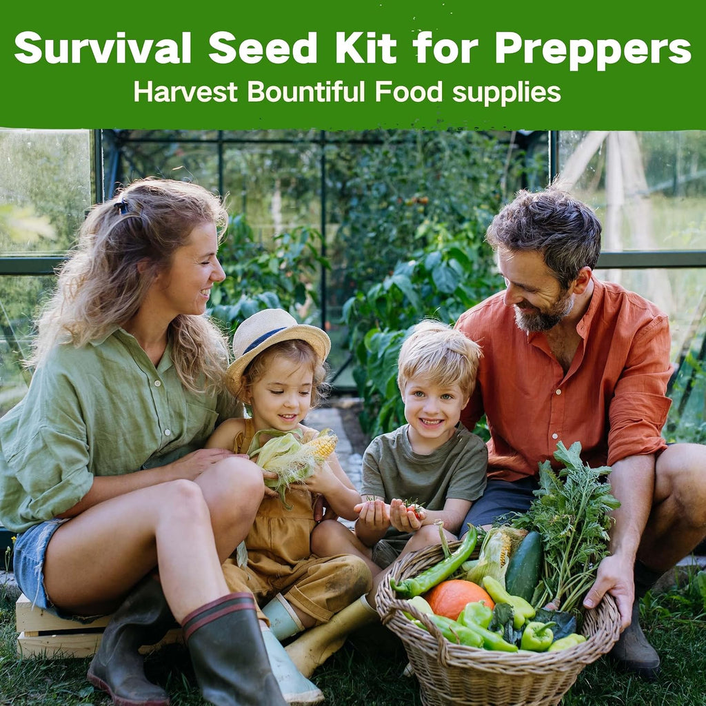 Lush&Dew Raised Garden Bed Heirloom Seed Bank, 32 Type 30000+ Non-GMO Seeds | USA-Sourced Seeds for Planting Vegetables