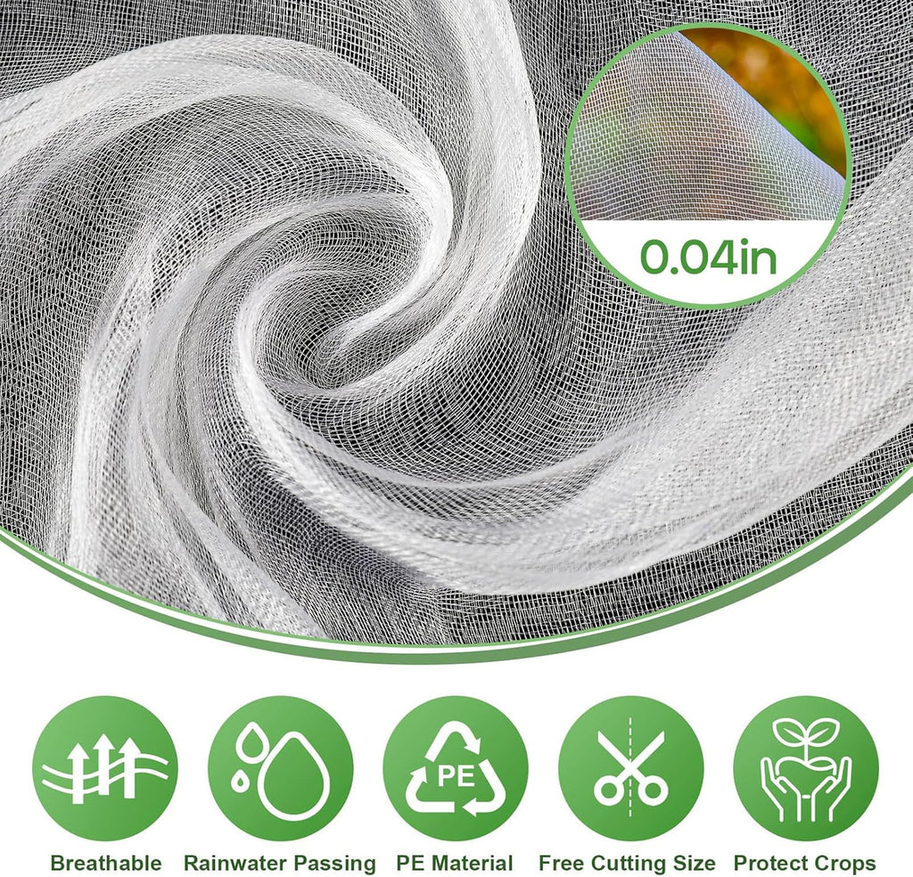 GonLei Garden Netting 10 X 100 FT Ultra Fine Netting for Garden Protection,Garden Netting for Raised Beds,Mosquito Net