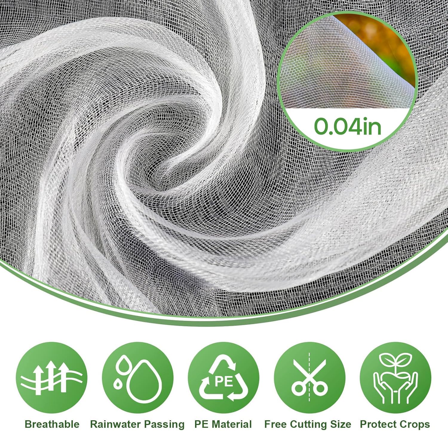 GonLei Garden Netting 10 X 100 FT Ultra Fine Netting for Garden Protection,Garden Netting for Raised Beds,Mosquito Net