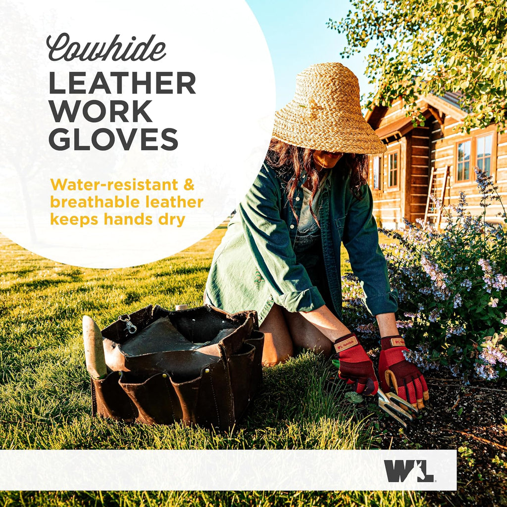 Wells Lamont Women's HydraHyde Leather Hybrid Gloves