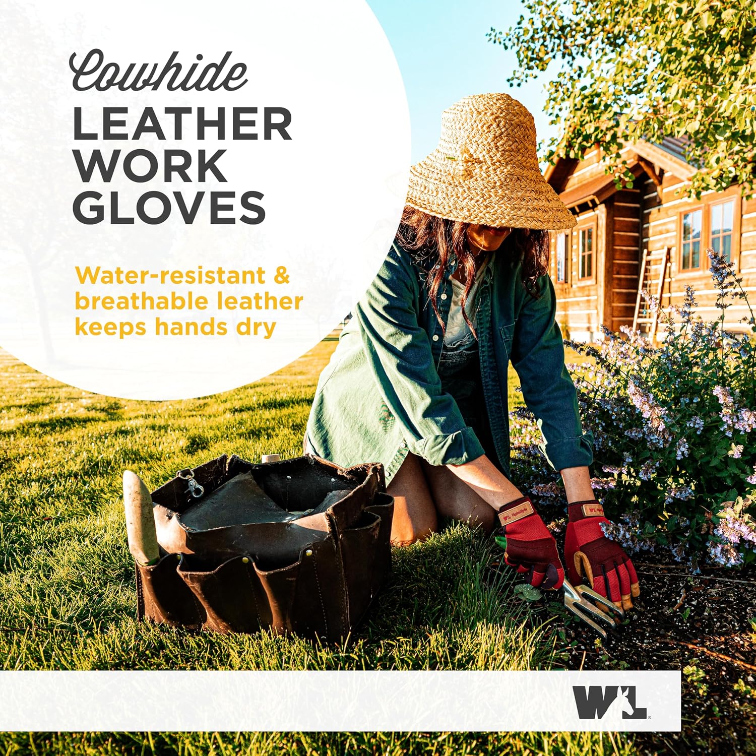 Wells Lamont Women's HydraHyde Leather Hybrid Gloves