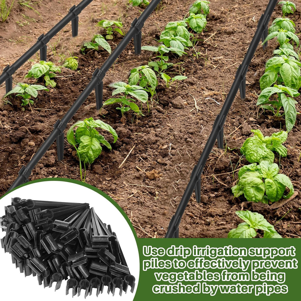50 Pcs Irrigation Drip Support Stakes 1/2 Inch Tubing Hose Holder, Pipe Universal Drip Lines Tubing Hose for Gardening