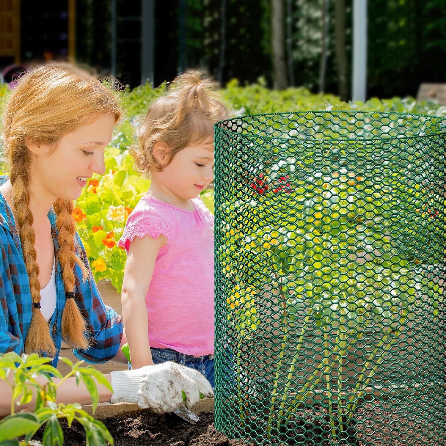 32.8ftx24In Plant Protectors from Animals,Plant Cages for Outdoor Plants | Wire Plant Protector Cage,Wire Plant