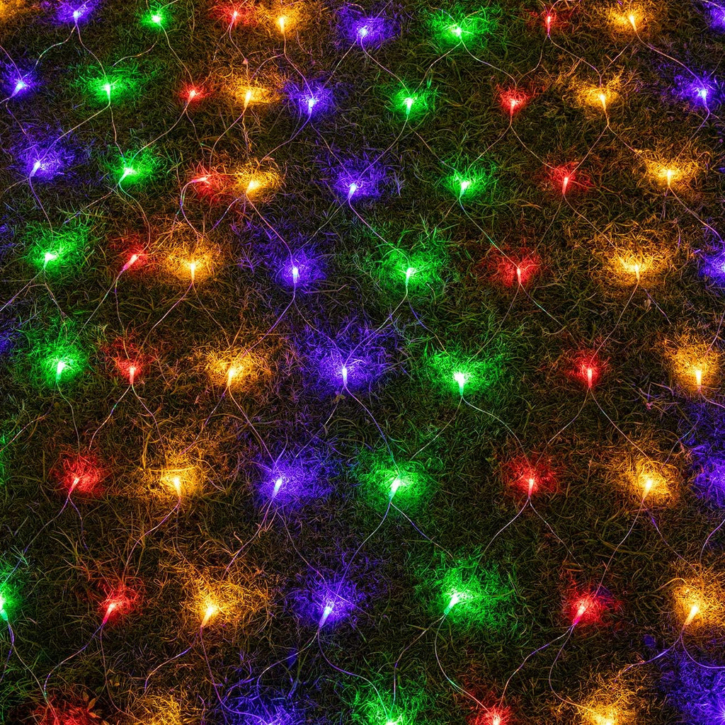 AWQ 200LED 9.8ftx6.6ft String Net Mesh Lights for Christmas Multicolor