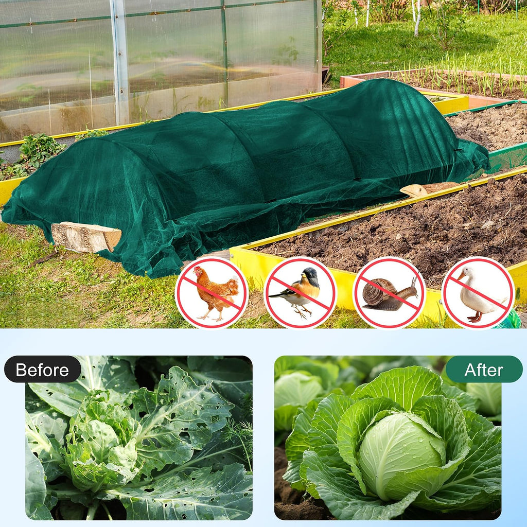 32.8 x 9.8 Ft Thicken Plant Covers Freeze Protection- Darkgreen Warm Winter Frost Cloth Blanket- Garden Fabric Plant