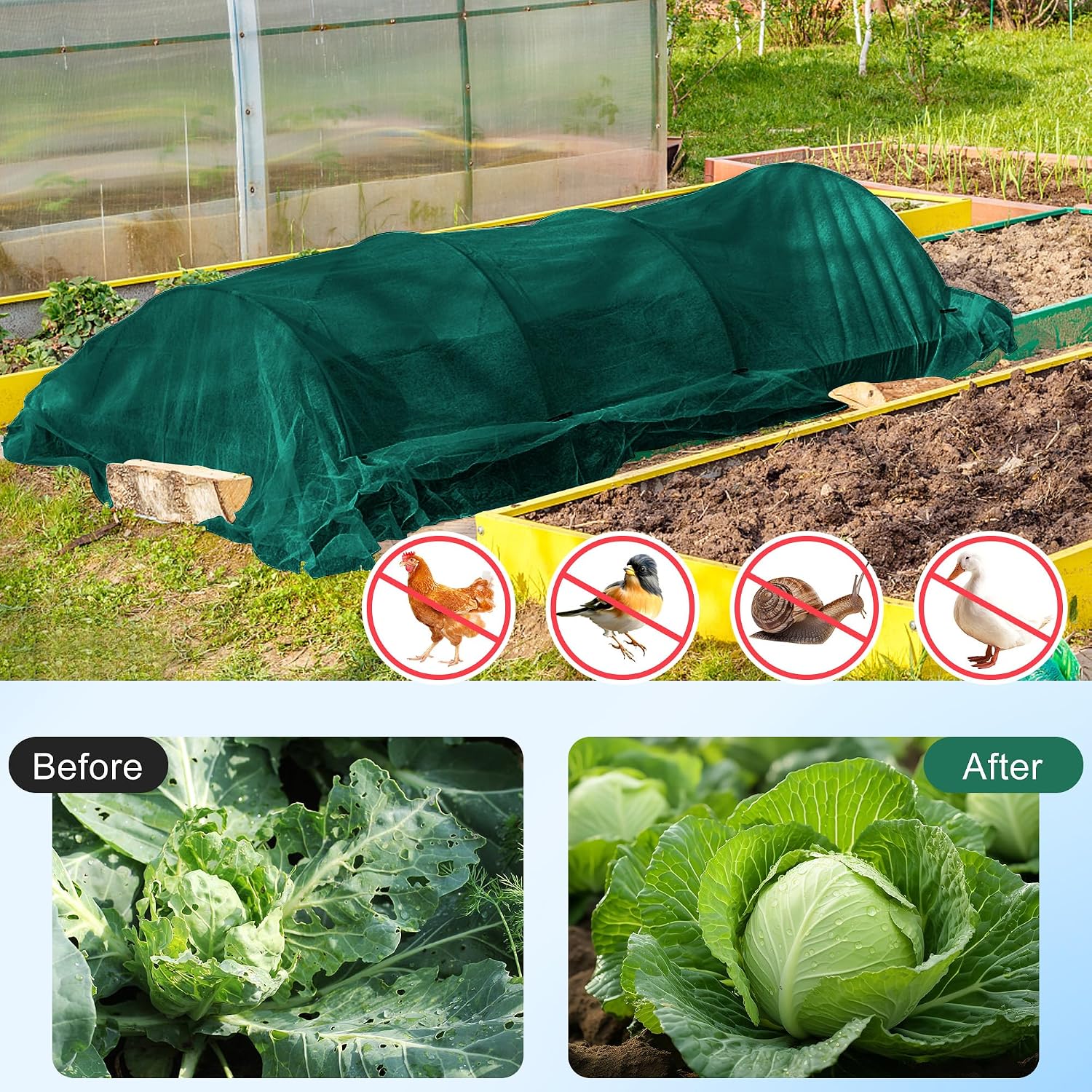 32.8 x 9.8 Ft Thicken Plant Covers Freeze Protection- Darkgreen Warm Winter Frost Cloth Blanket- Garden Fabric Plant