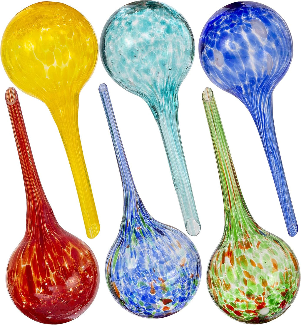 Besti Large Self Watering Globes for Plants (6-Pack) Waters Greenery Up to 2 Weeks Hands Free | Durable, Multicolored