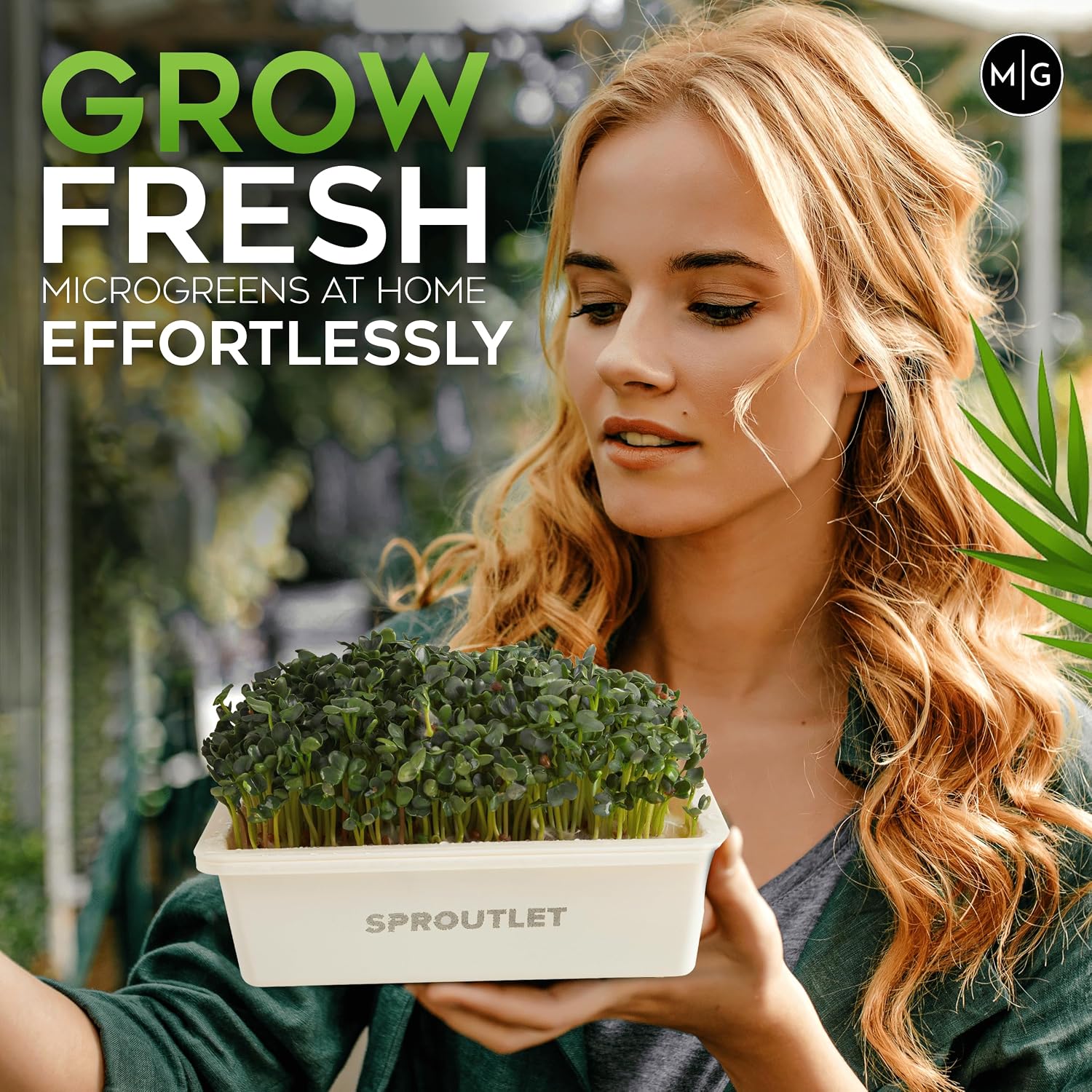 Sproutlet Self-Watering Microgreens Growing Kit – Easy Indoor Garden for Fresh Microgreens in Days – Reusable Trays