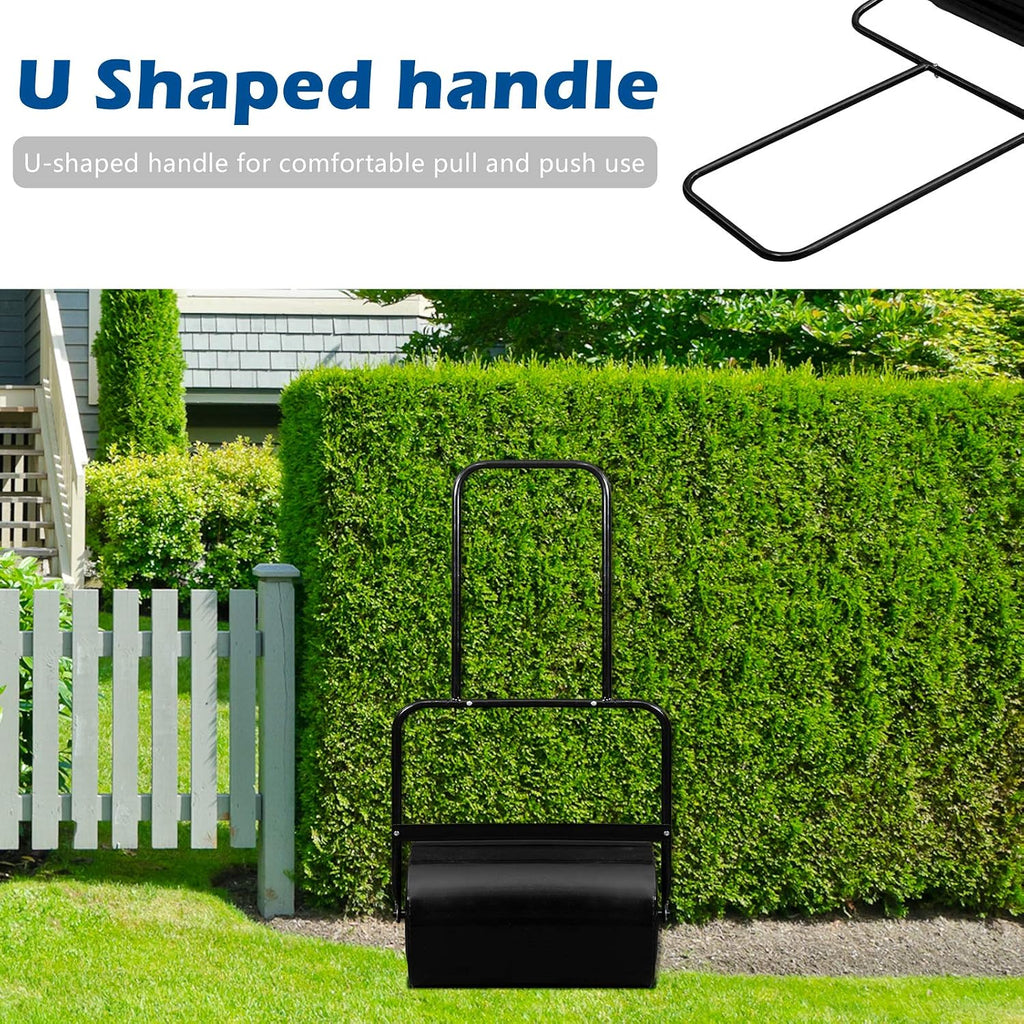 VINGLI 20 Inch Lawn Roller Water Filled Pull Behind Garden Drum Roller Push/Tow Behind, Water/Sand Filled for Garden