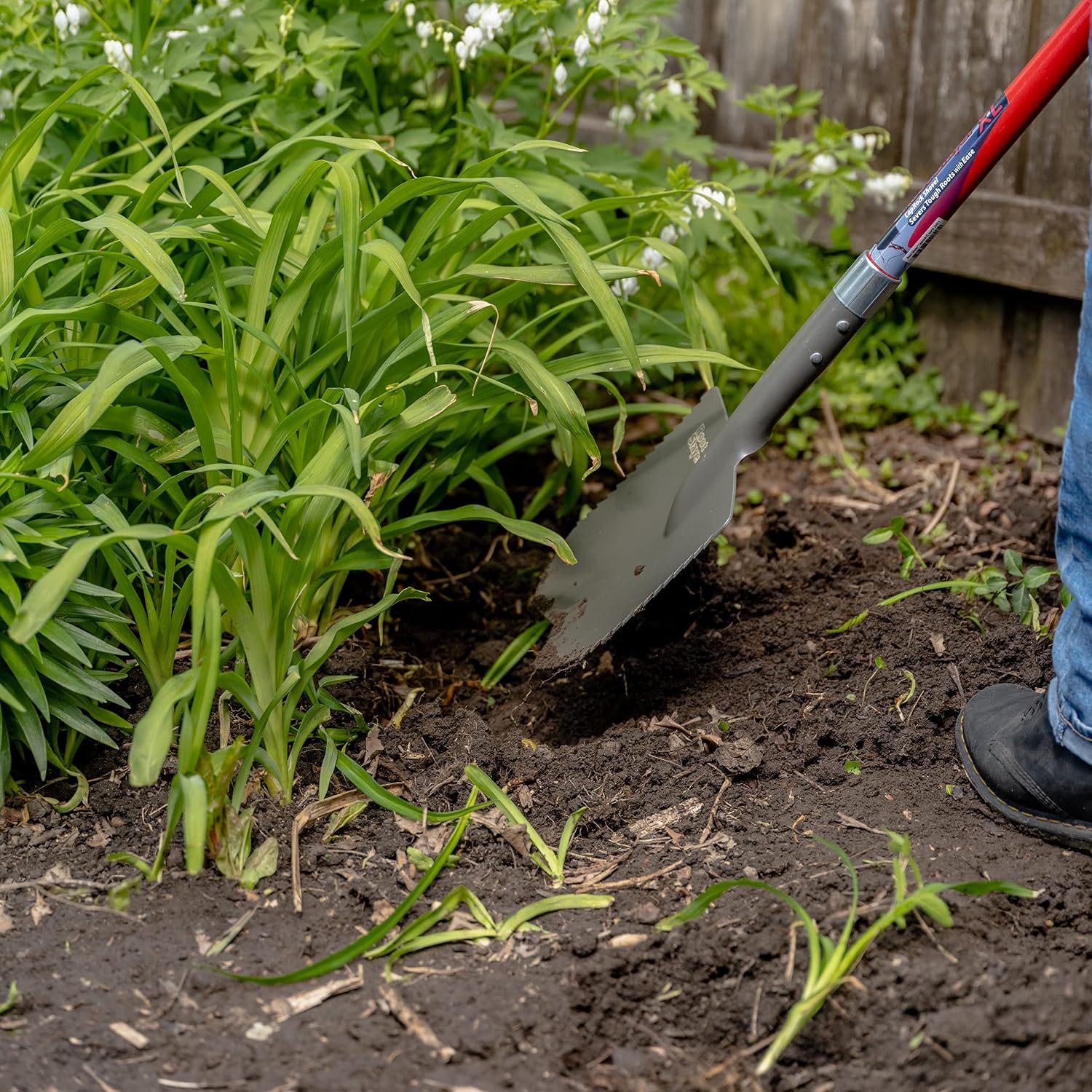 Root Slayer 23011 XL Caprock Garden Spade/Digger, Red