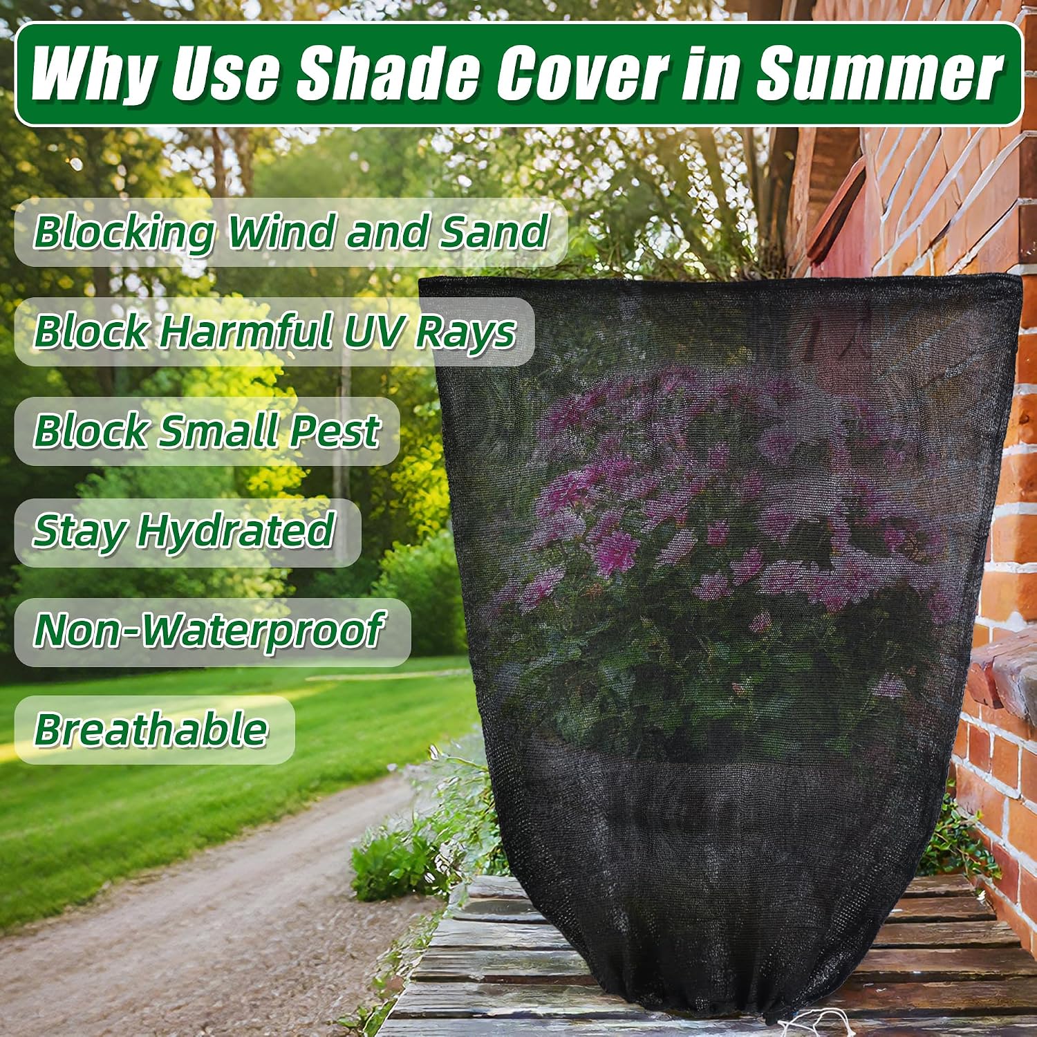 2 Pcs Garden Plant Shade Cover Shade for Plants Shade Cover for Plants | 5.91 x 3.94 Ft Plant Shade Cloth for Garden