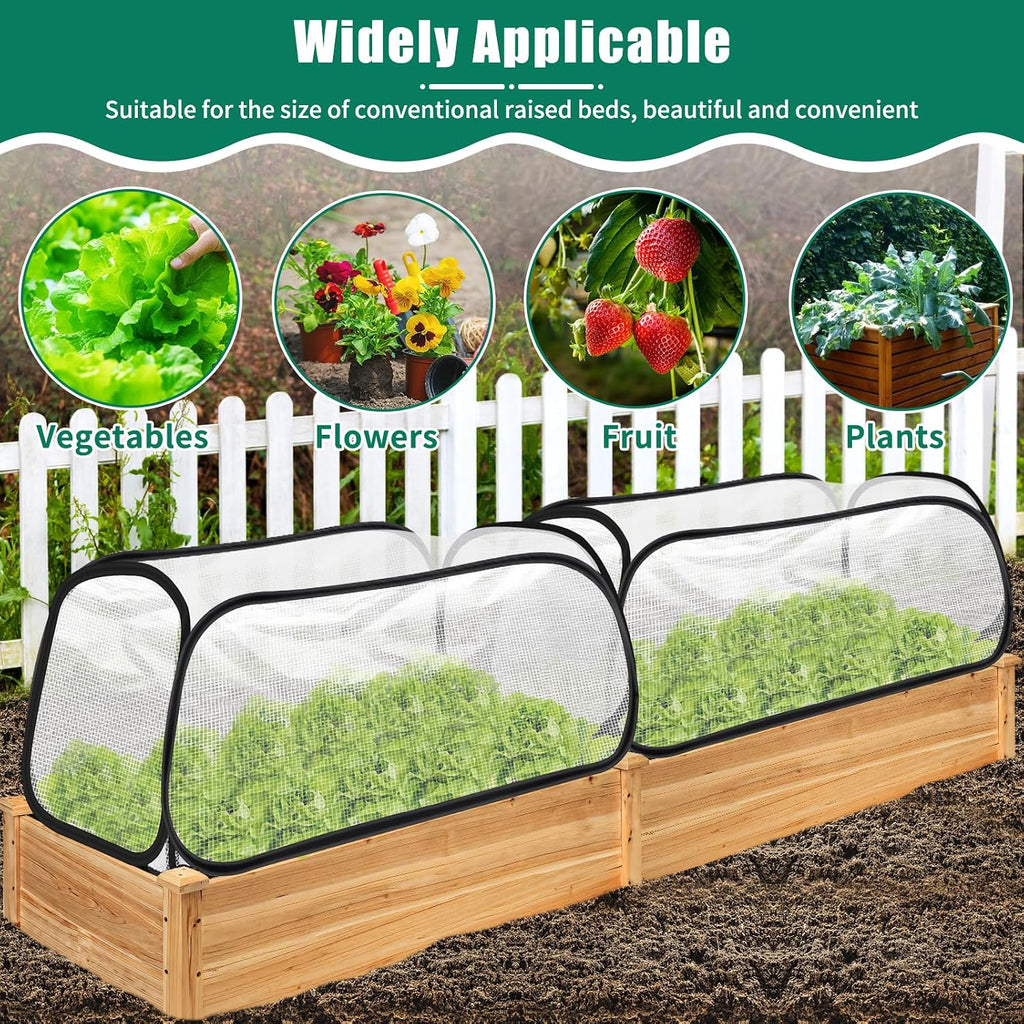 2 Pack Garden Covers for Raised Beds, 45"X22"X16", Freeze Protection | Garden Row Plants Cover Accelerator, Greenhouse